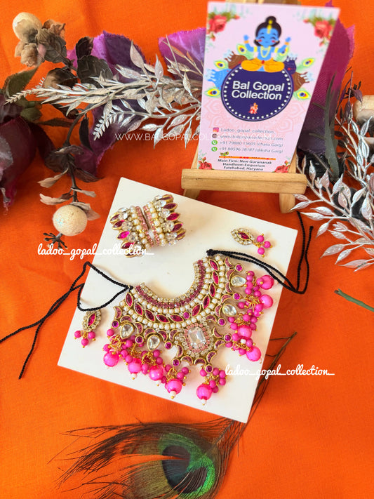 Handmade Rangoli shringar set for laddu gopal or radha rani