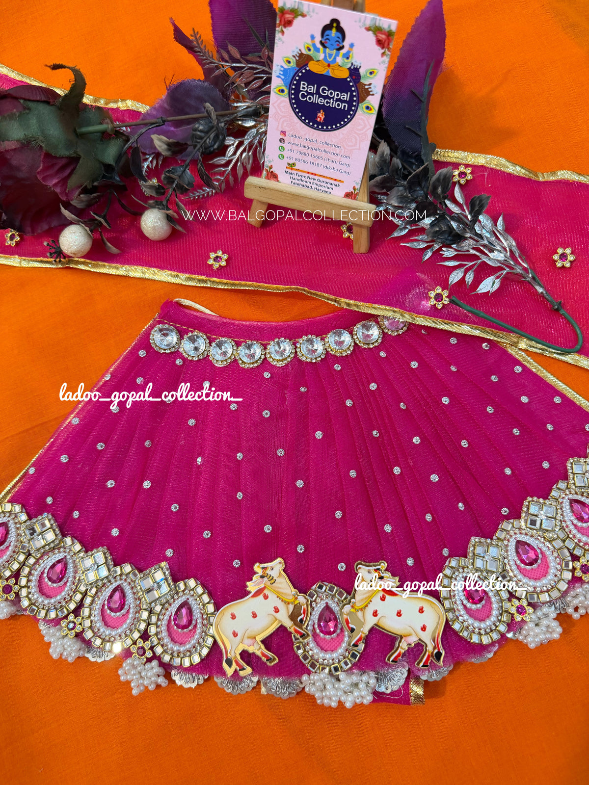 Heavy pink lehnga for mata rani