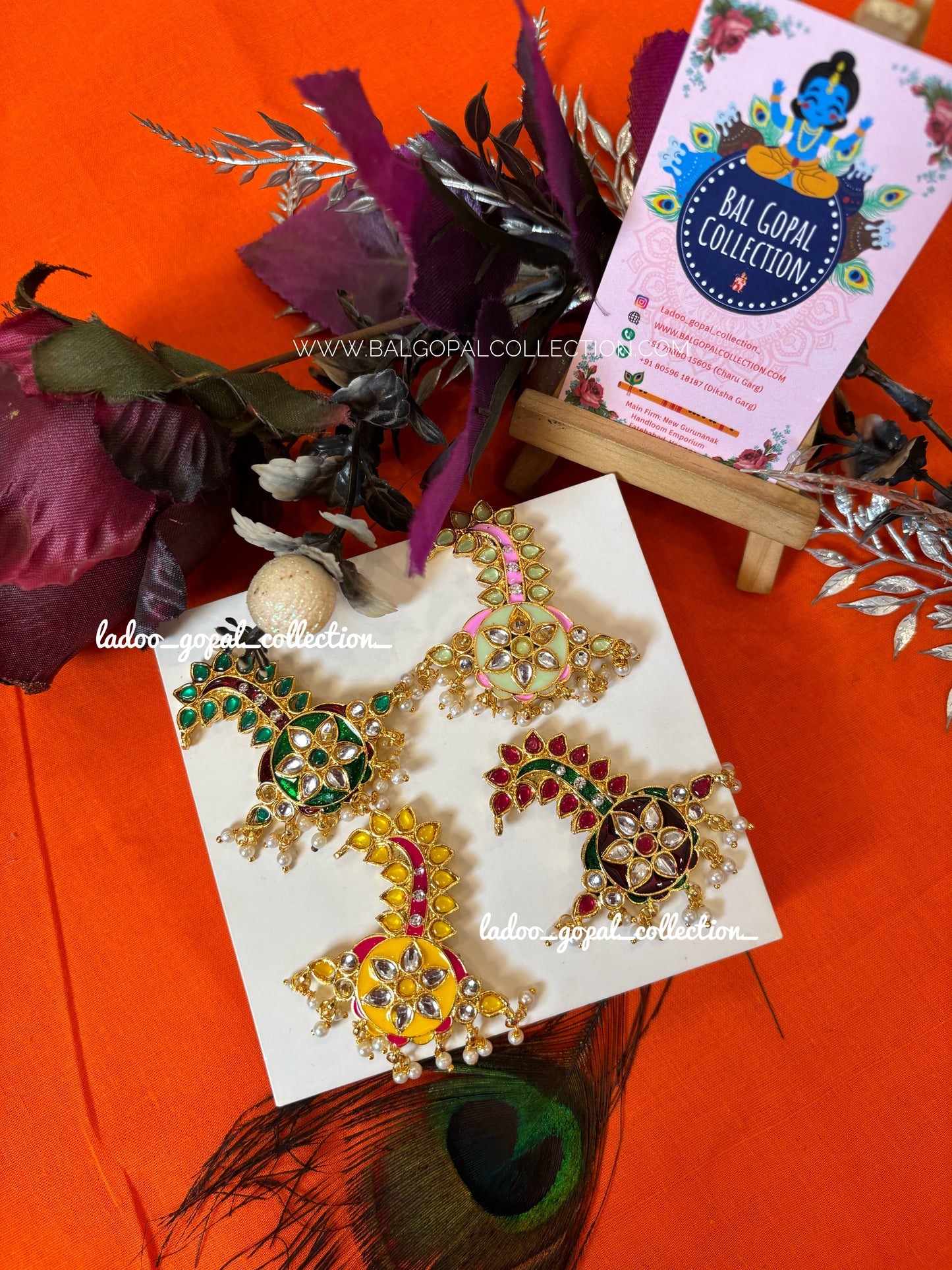 Premium meenakari kilangi for laddu gopal
