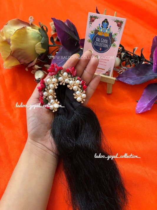 Heavy radha rani kesh with chandrika size 4-5