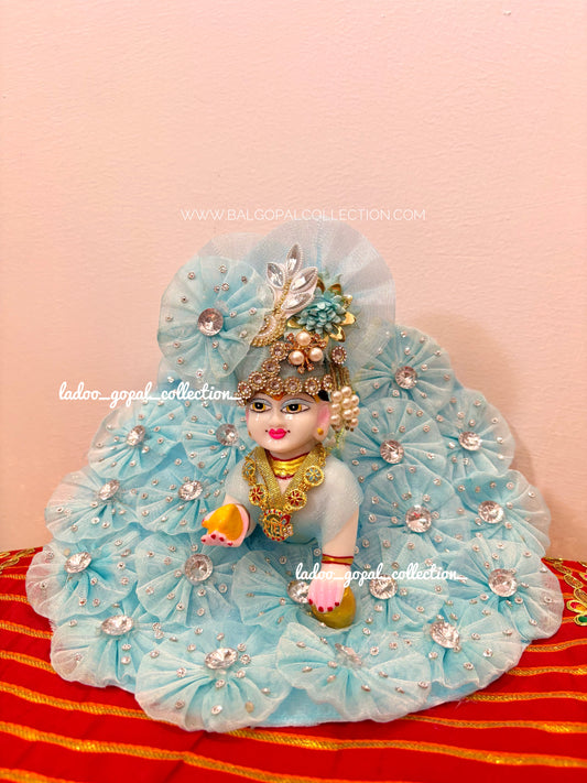 Beautiful sky poshak for laddu Gopal