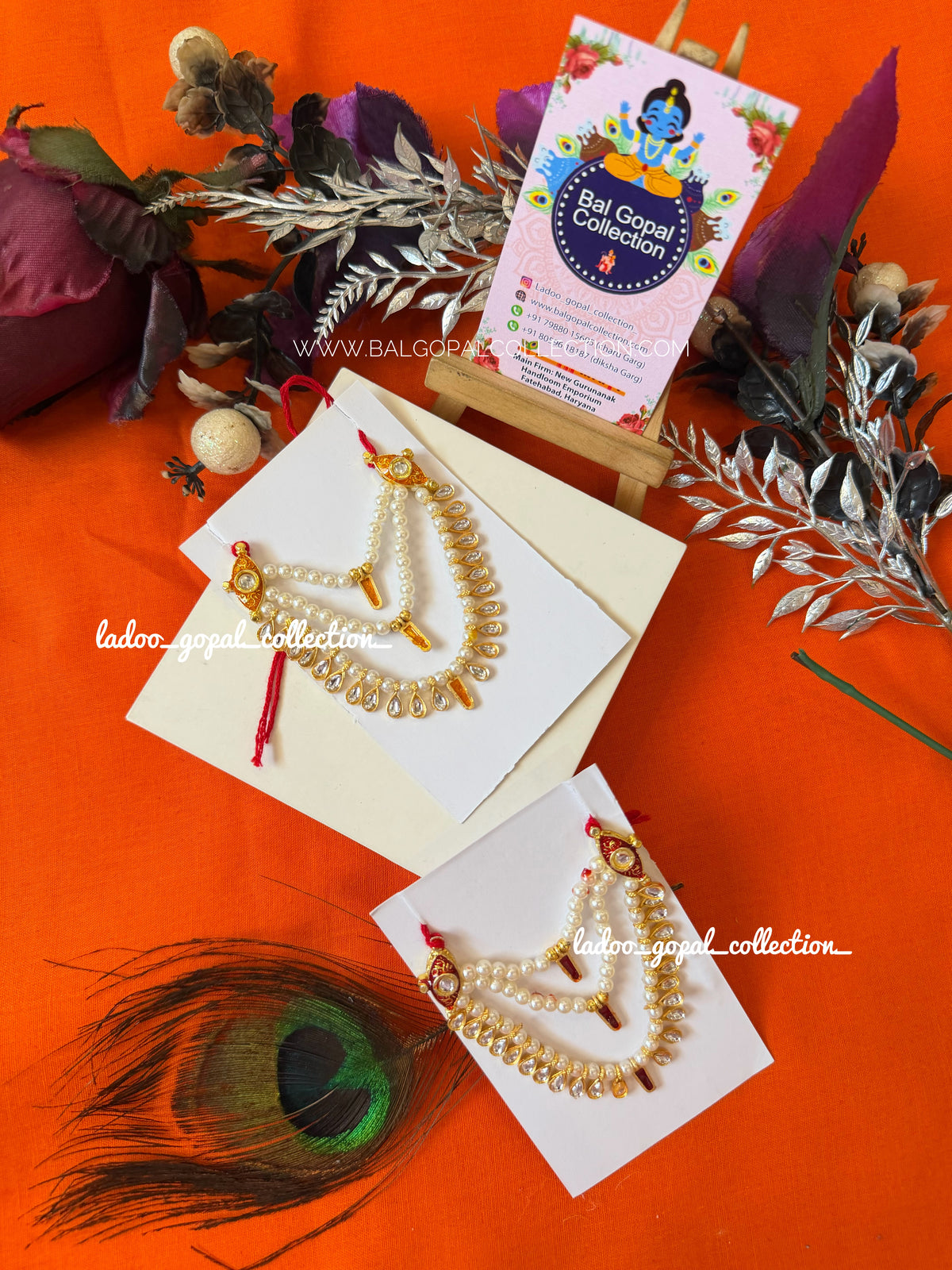 Premium white layer mala for laddu gopal