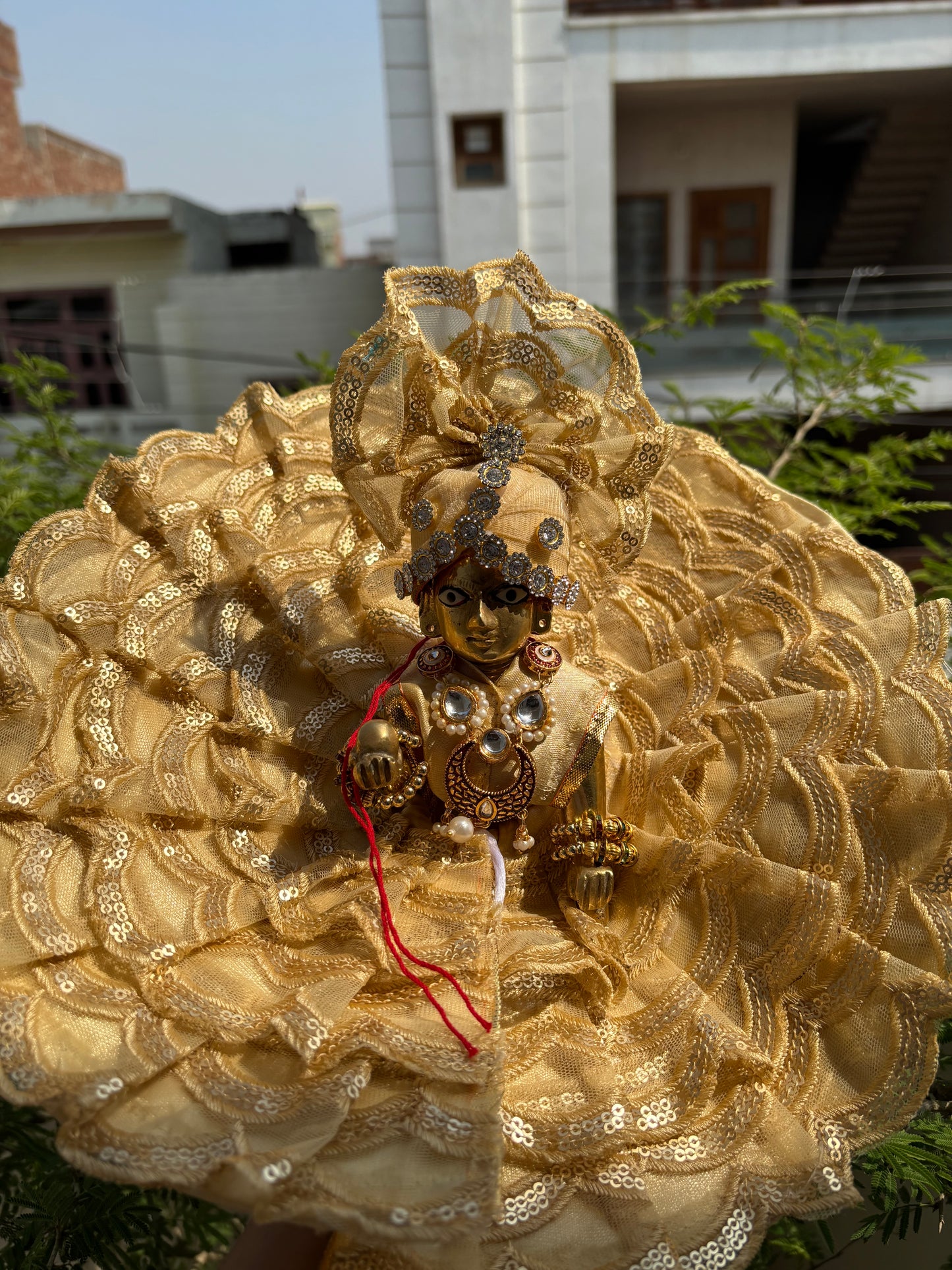 Summer frill dress for laddu gopal