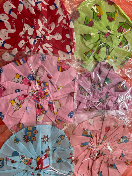 Summer frocks with cap for laddu gopal (set of 2)