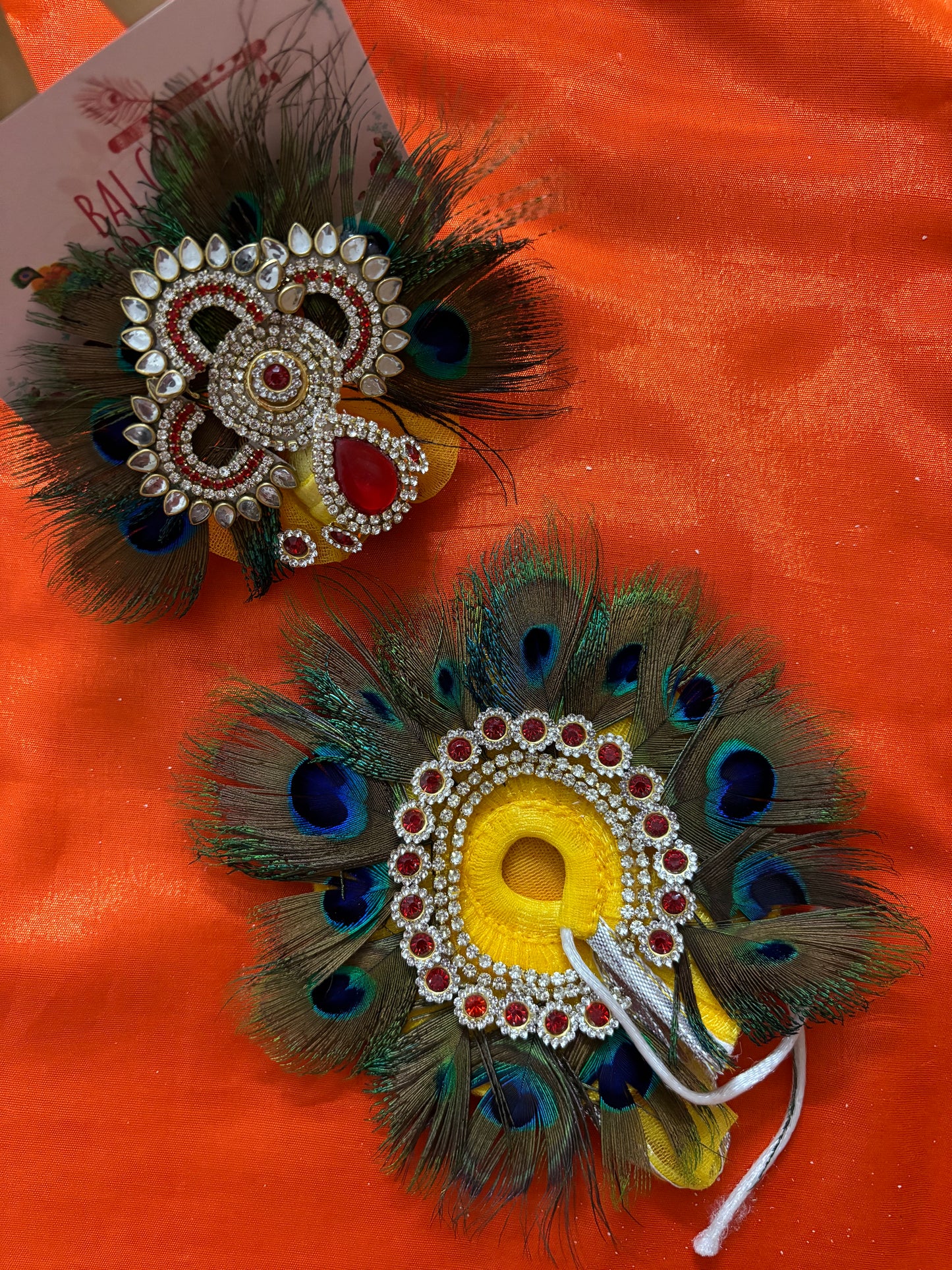 Stone morpankh poshak with pagdi for laddu gopal/radha rani