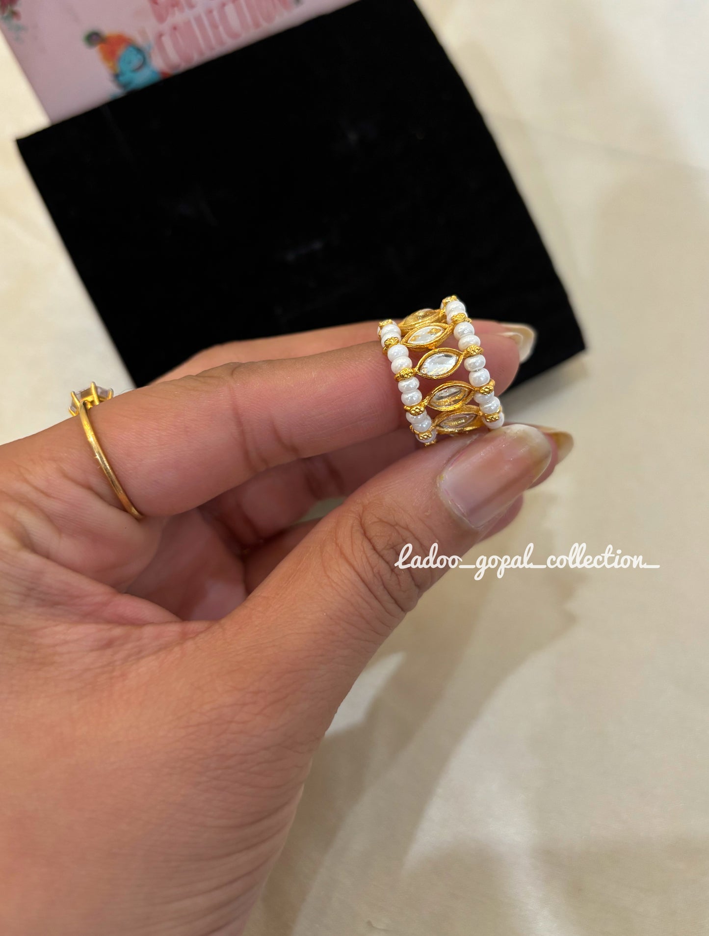 Heavy kundan bangles for laddu gopal
