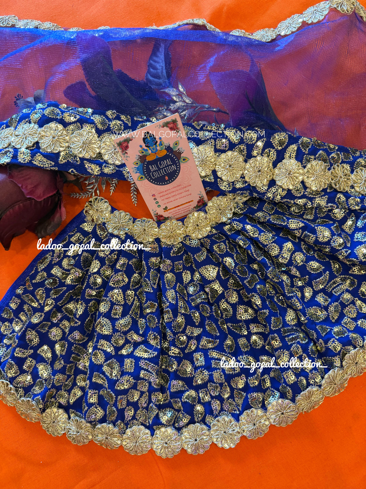 Premium blue lehnga for mata rani
