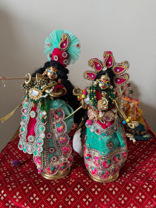 Velvet Radha-krishna Poshak (RK Set)