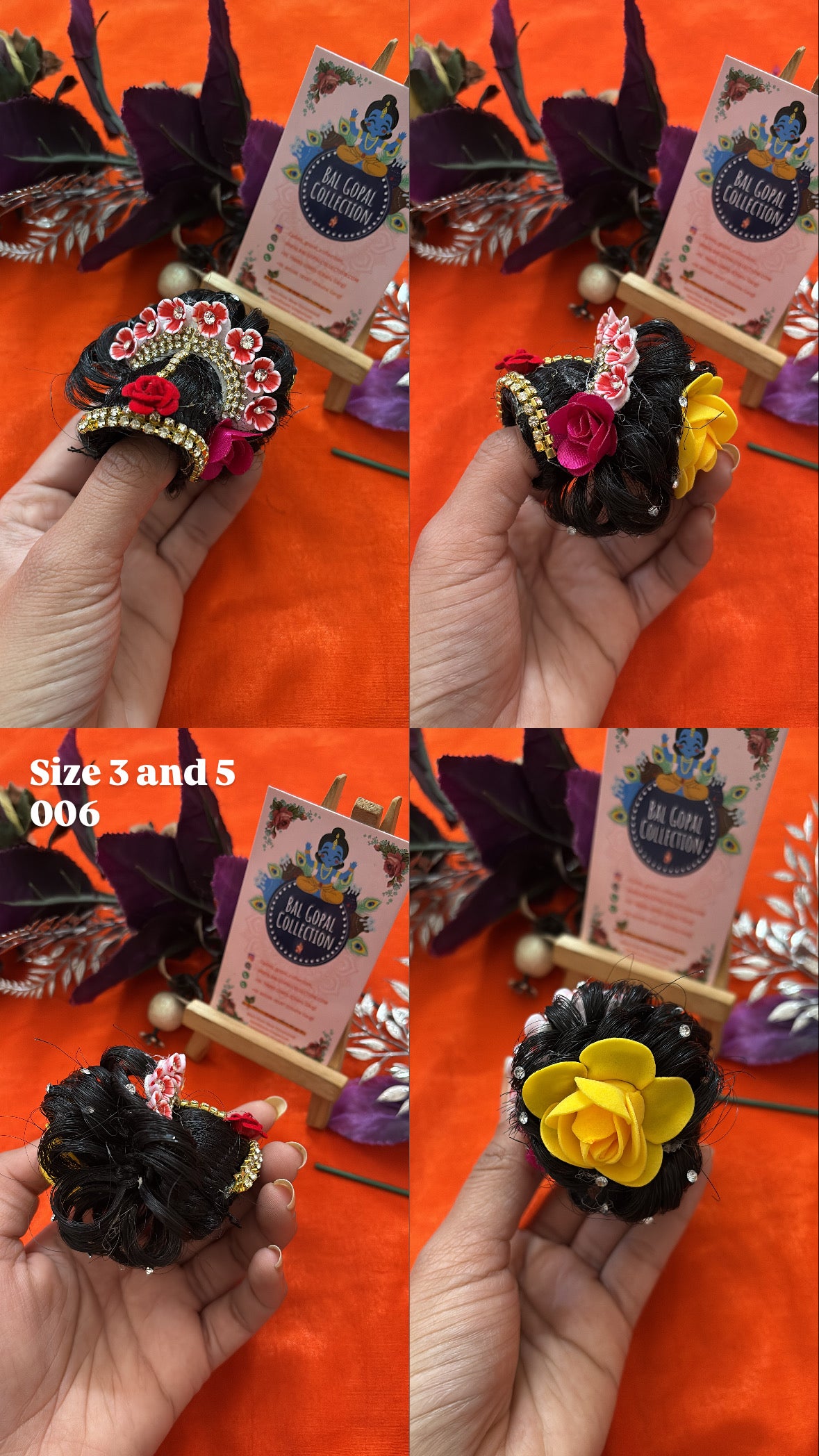 Heavy Floral Juda for Radha Rani | Deity Hair Accessory