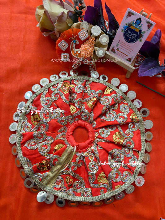 Heavy orange poshak for laddu gopal/ Radha rani