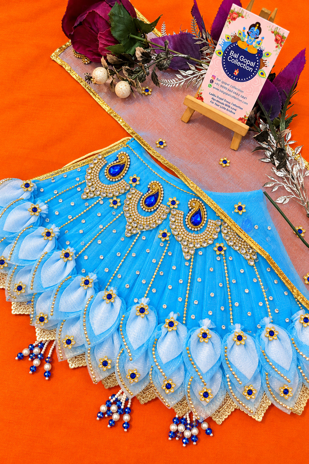 Premium sky lehnga for mata rani