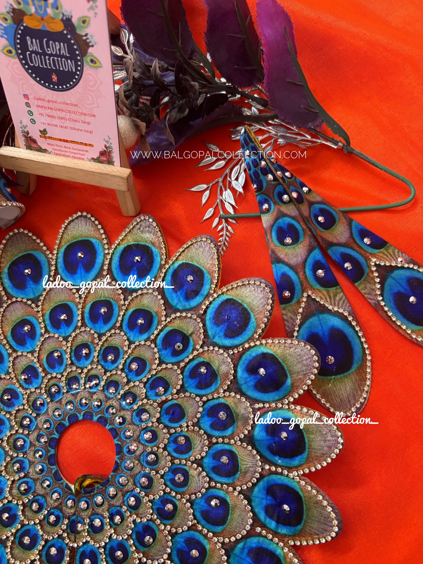 Peacock design dress for laddu gopal