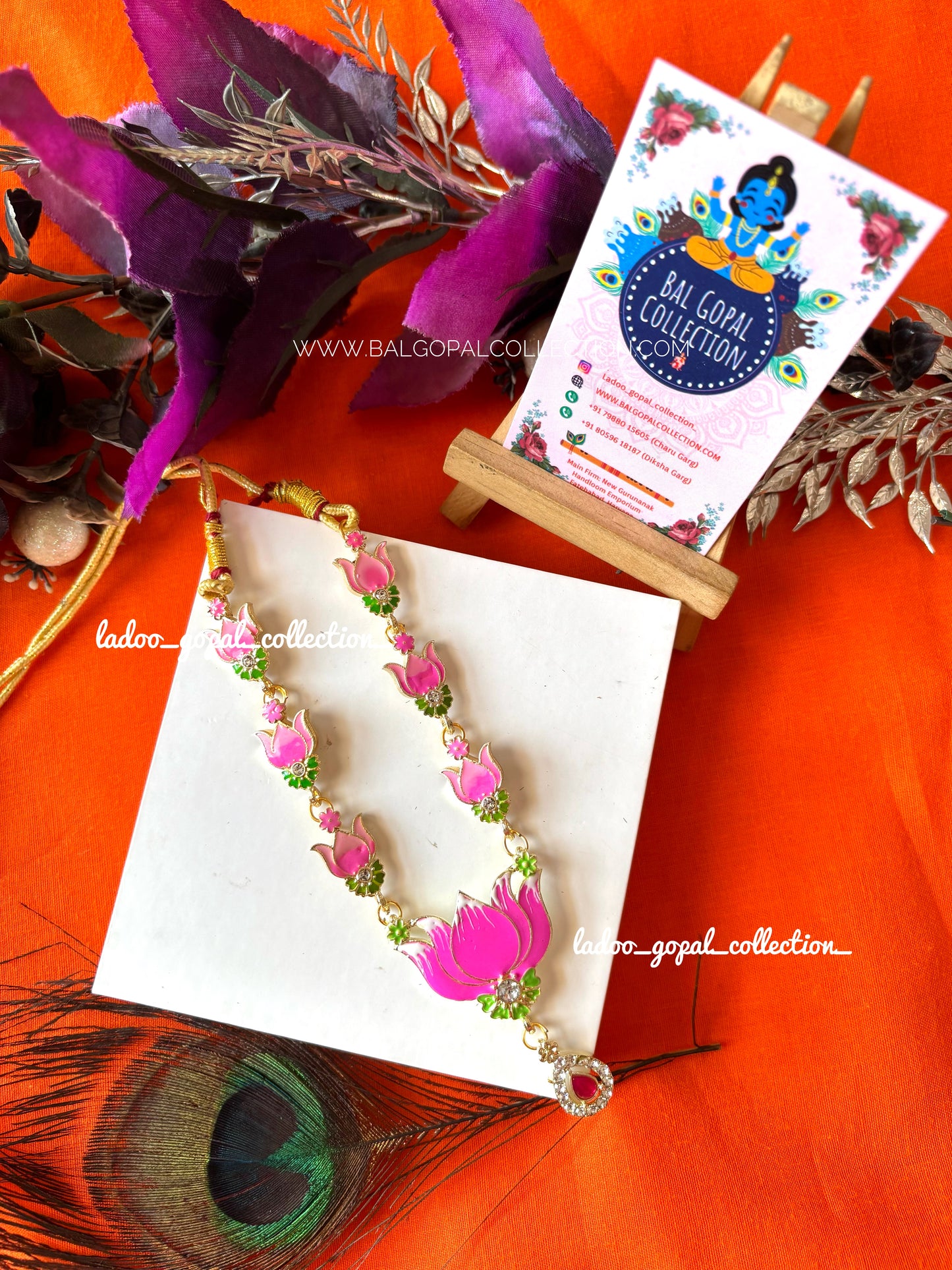 Heavy kamal mala for radha krishna
