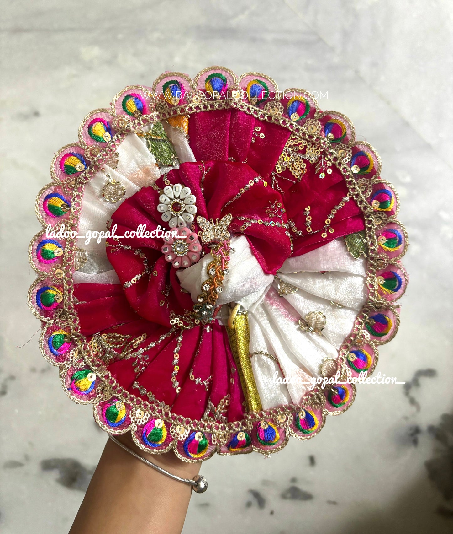 Heavy fabric poshak for laddu gopal