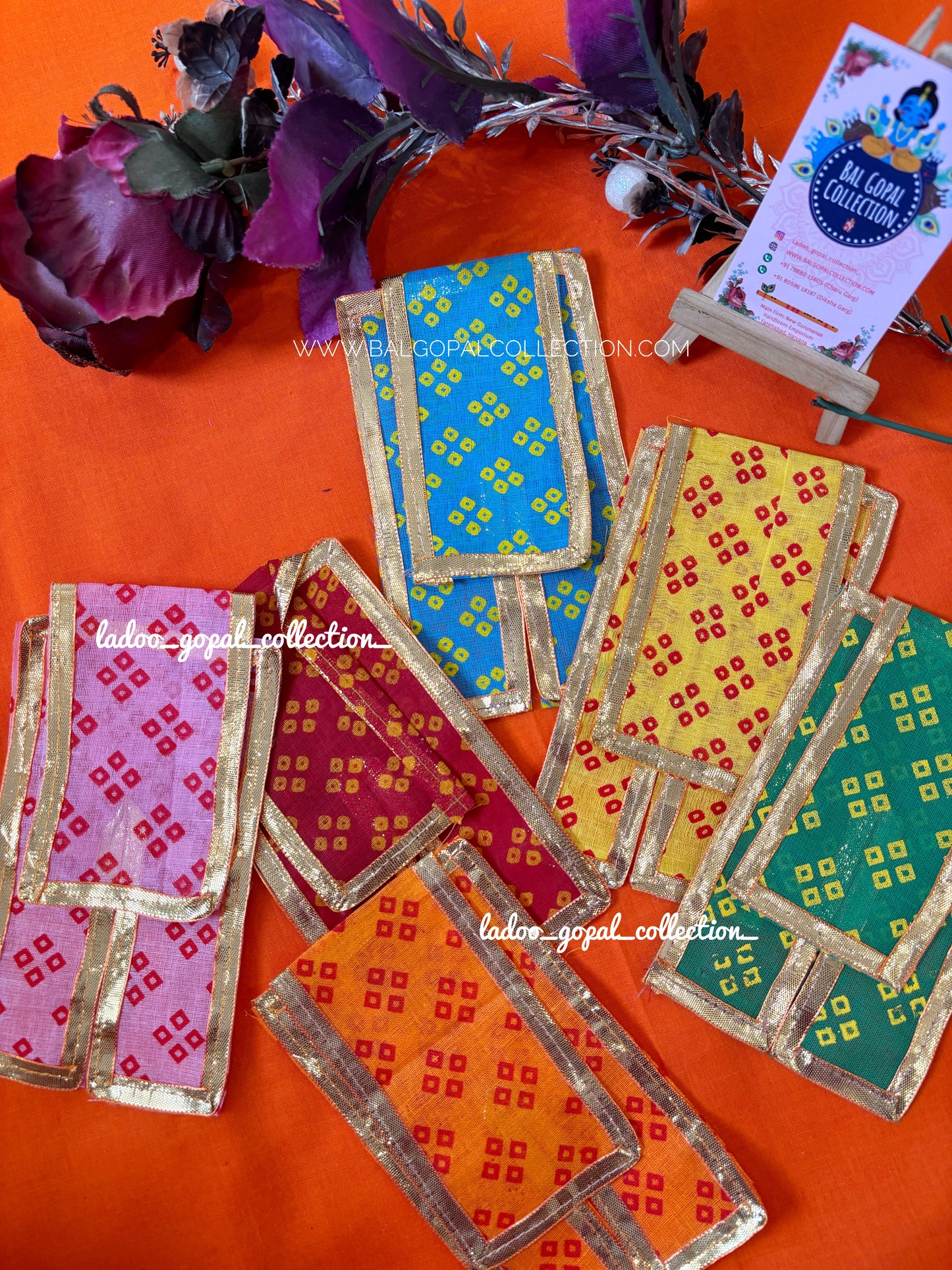 Bandhej chira vastra for laddu gopal