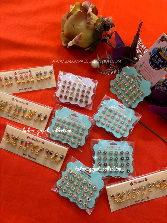 Earrings/Tops for laddu gopal (set of 3)