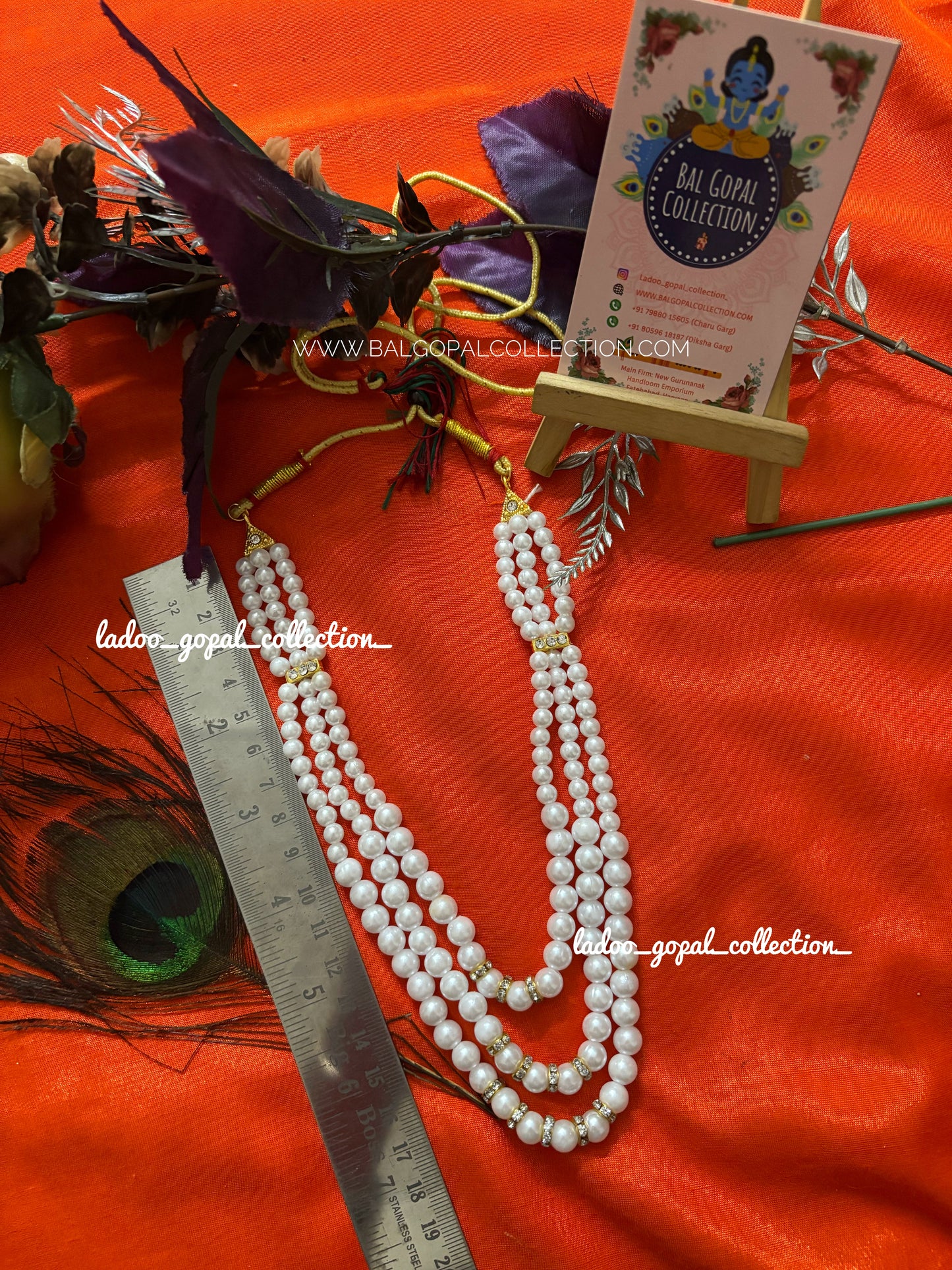Heavy moti mala for radha krishna