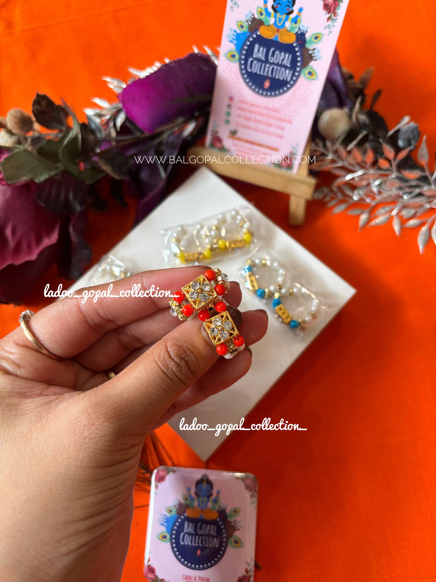 Stone bangles for laddu gopal size 5-6