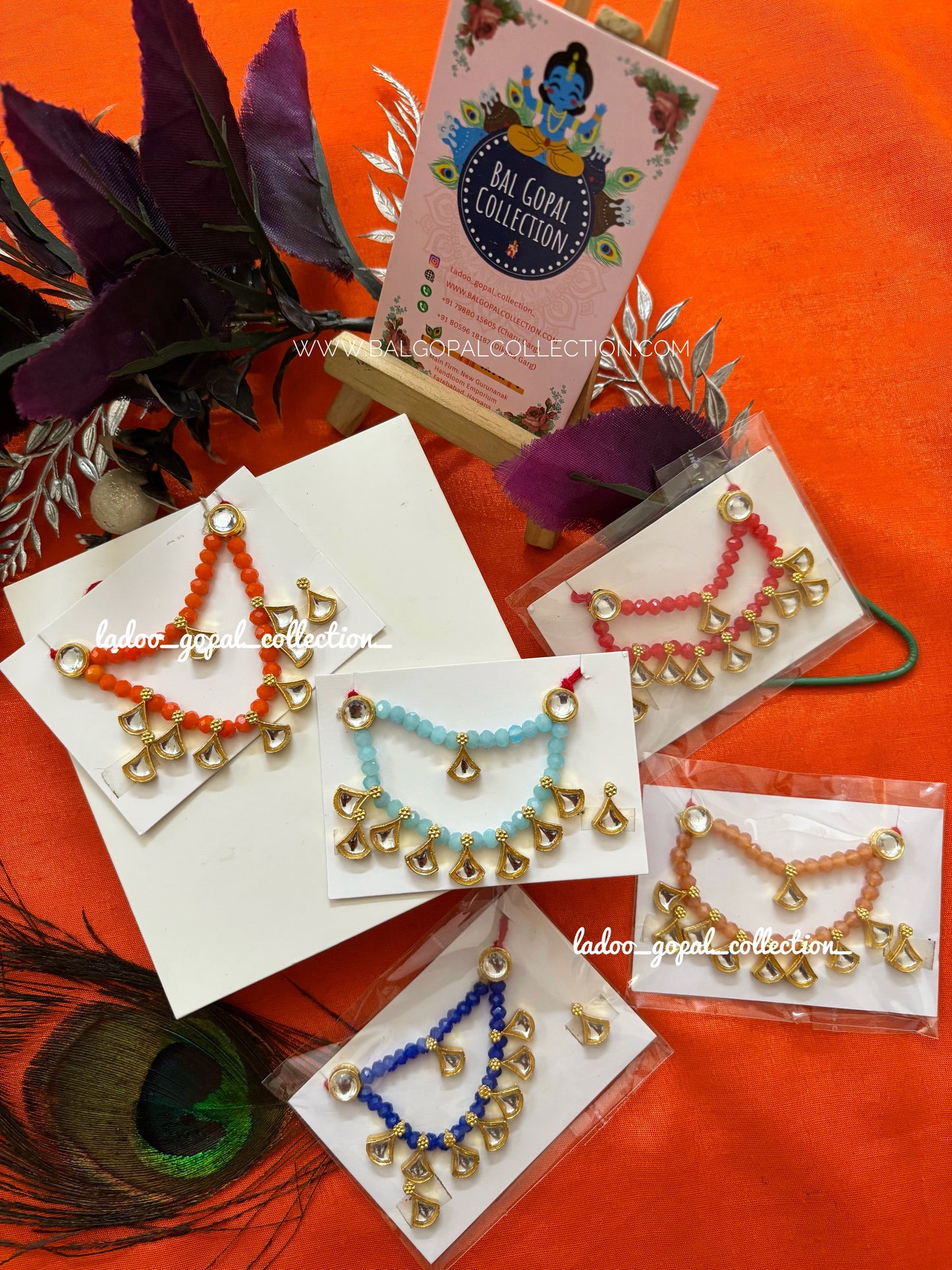 Mala with earrings for laddu gopal