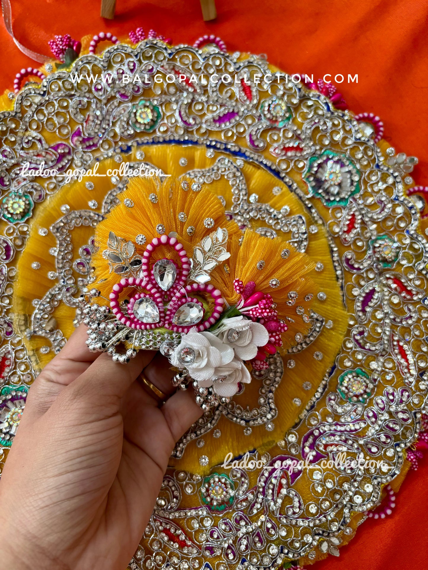 Heavy handwork poshak for laddu gopal