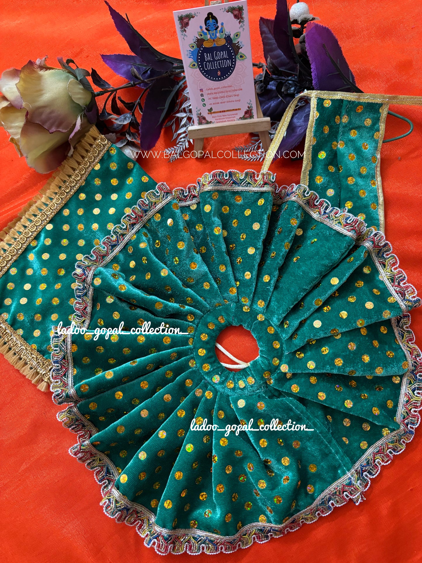 Heavy velvet poshak for laddu gopal