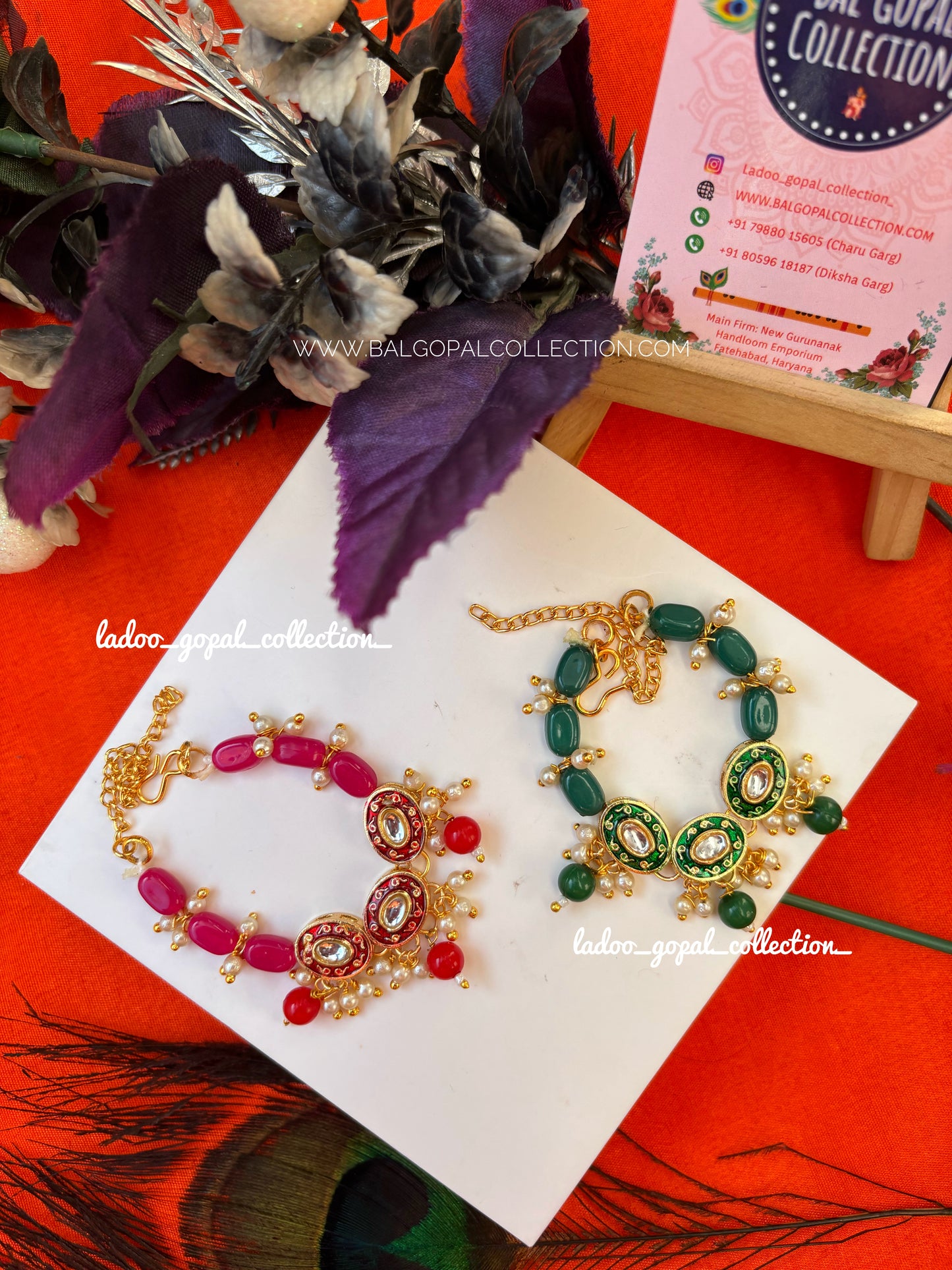 Ruby Mala for Laddu Gopal for size 4-5-6