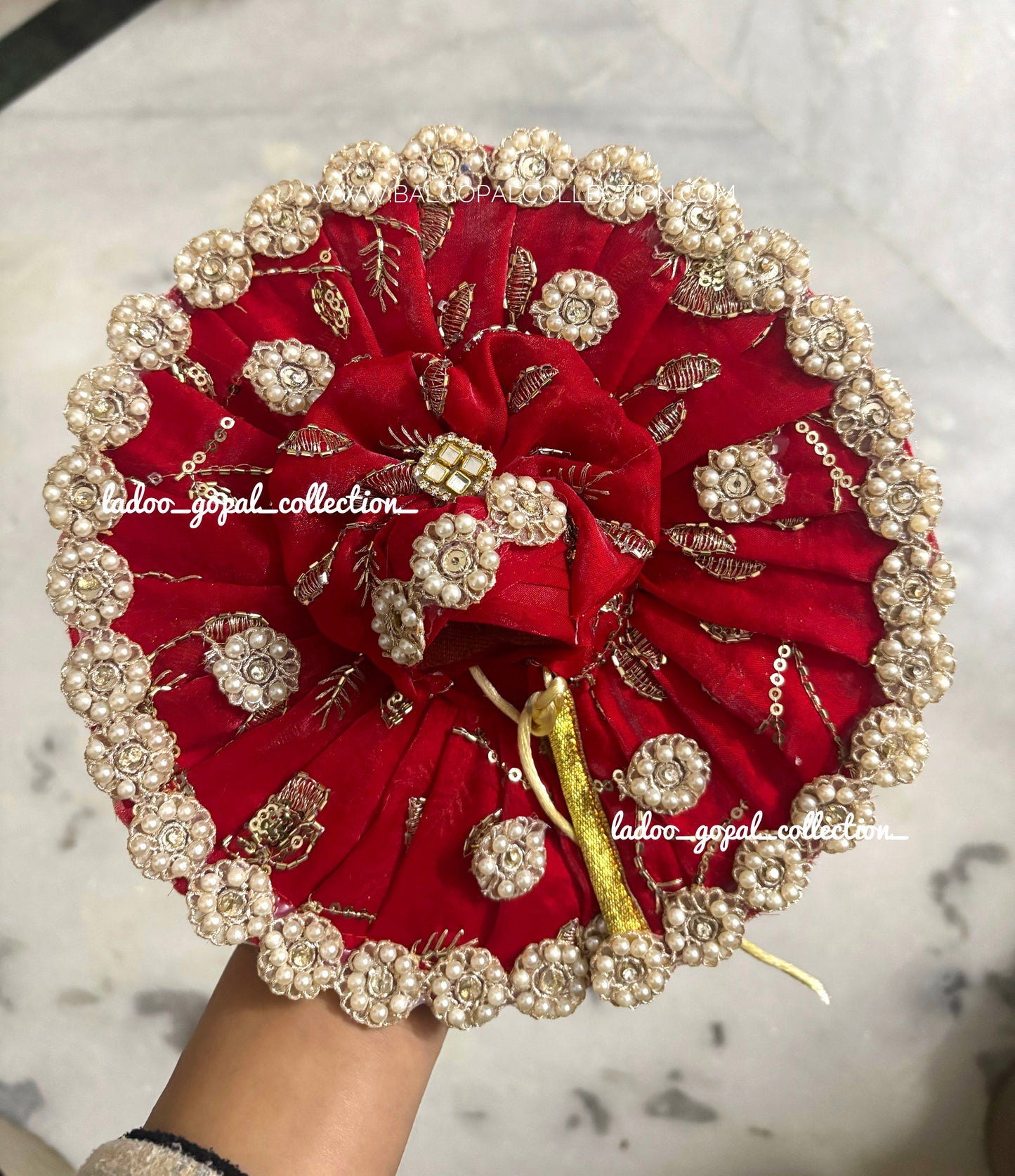 Heavy fabric poshak for laddu gopal