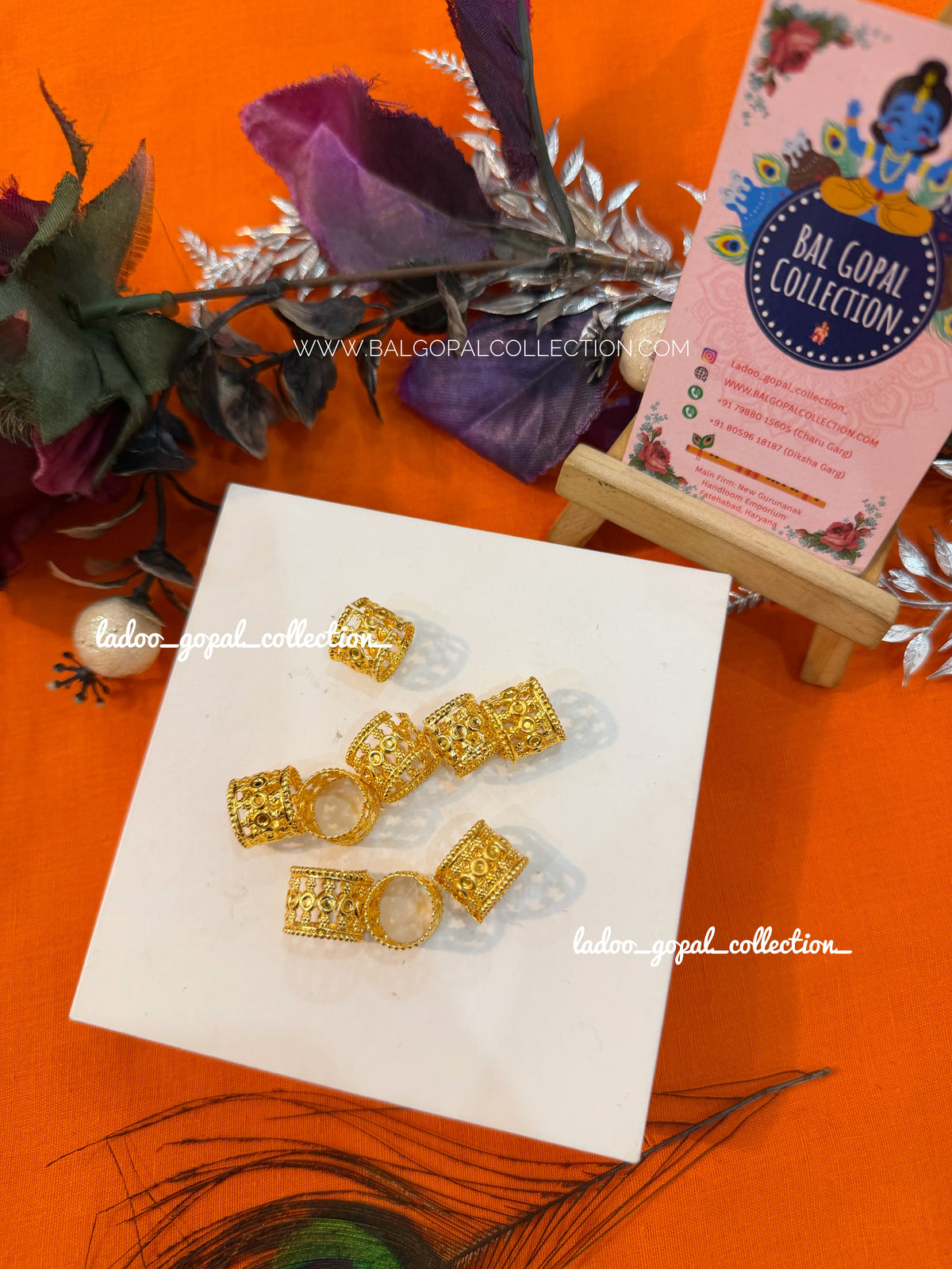 Premium gold bangles for laddu gopal