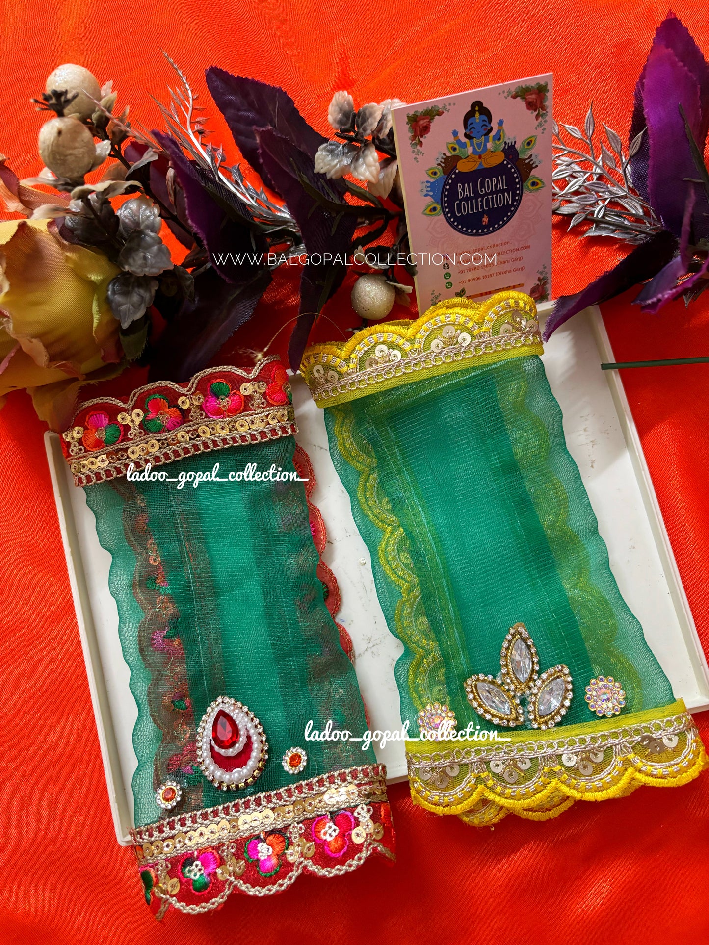 Dupatta for radha rani (set of 2)