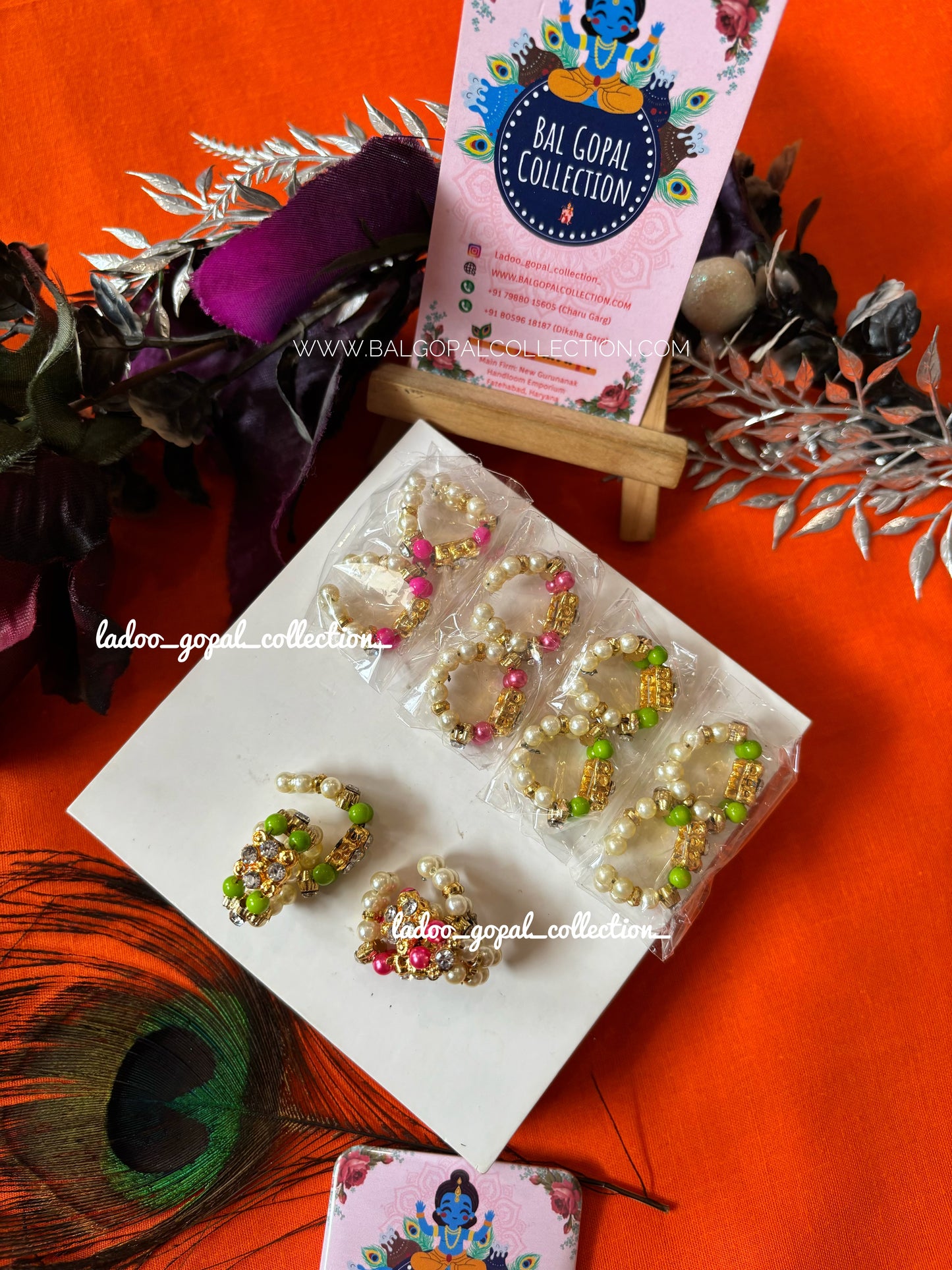 Stone bangles for laddu gopal size 5-6