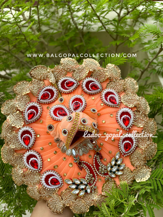 Heavy peacock poshak for laddu gopal