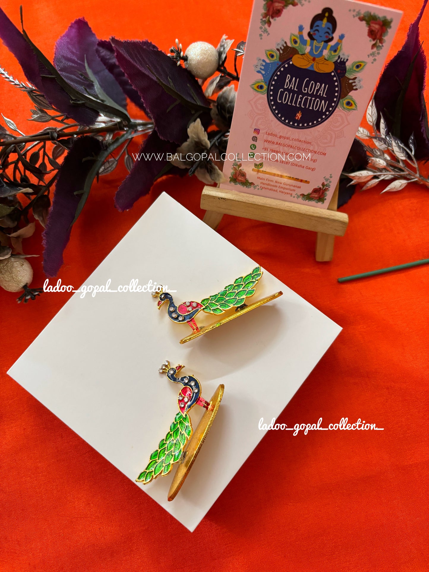 Heavy peacock for laddu gopal