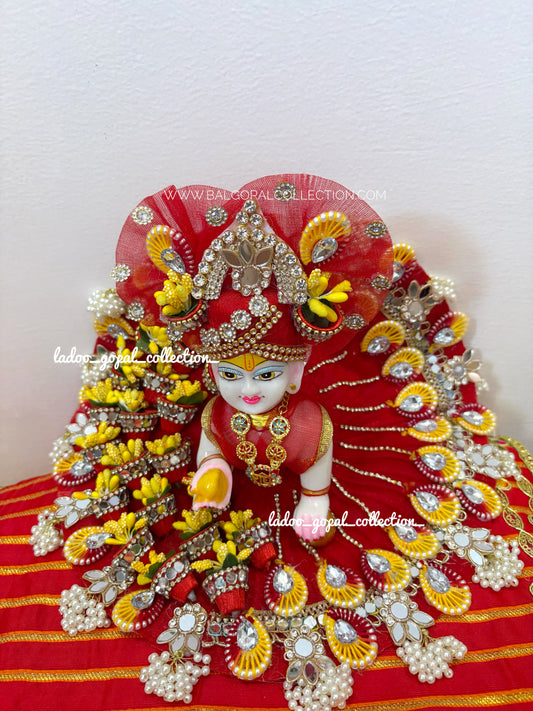 Premium Laddu Gopal Poshak with Pagdi