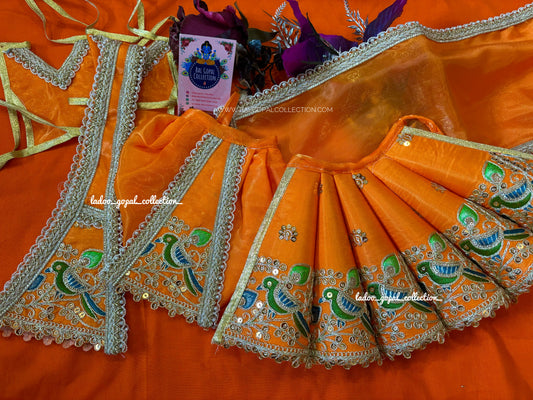 Peacock cone radha krishna poshak (RK set)