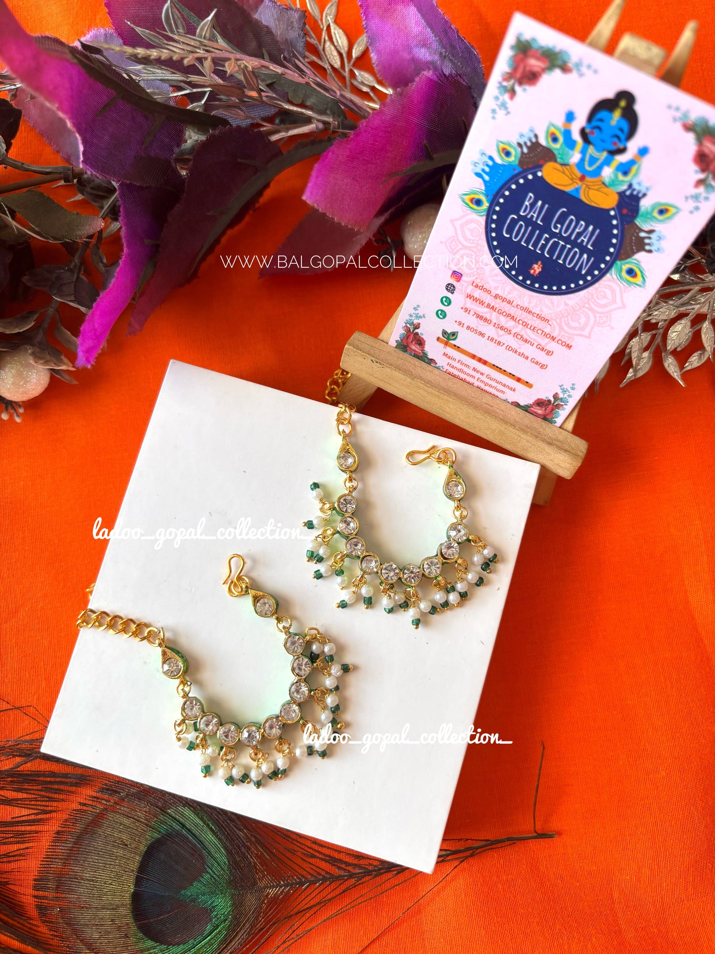 Heavy jadau stones choker for laddu gopal size 3-4-5