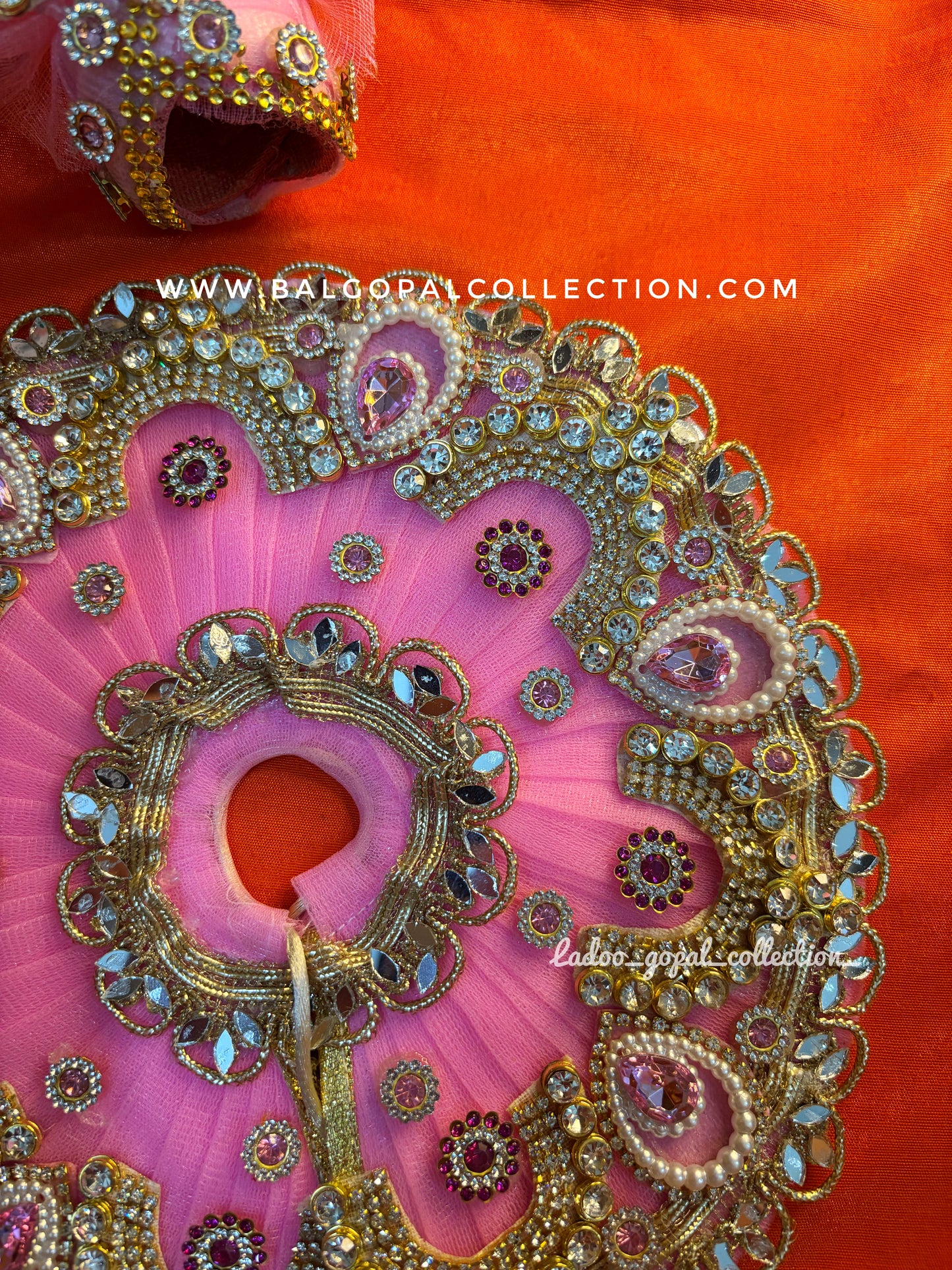 Heavy pink poshak for laddu gopal