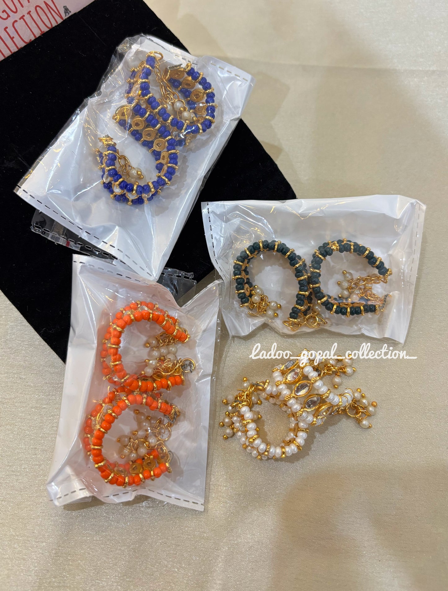 Heavy kundan bangles for laddu gopal