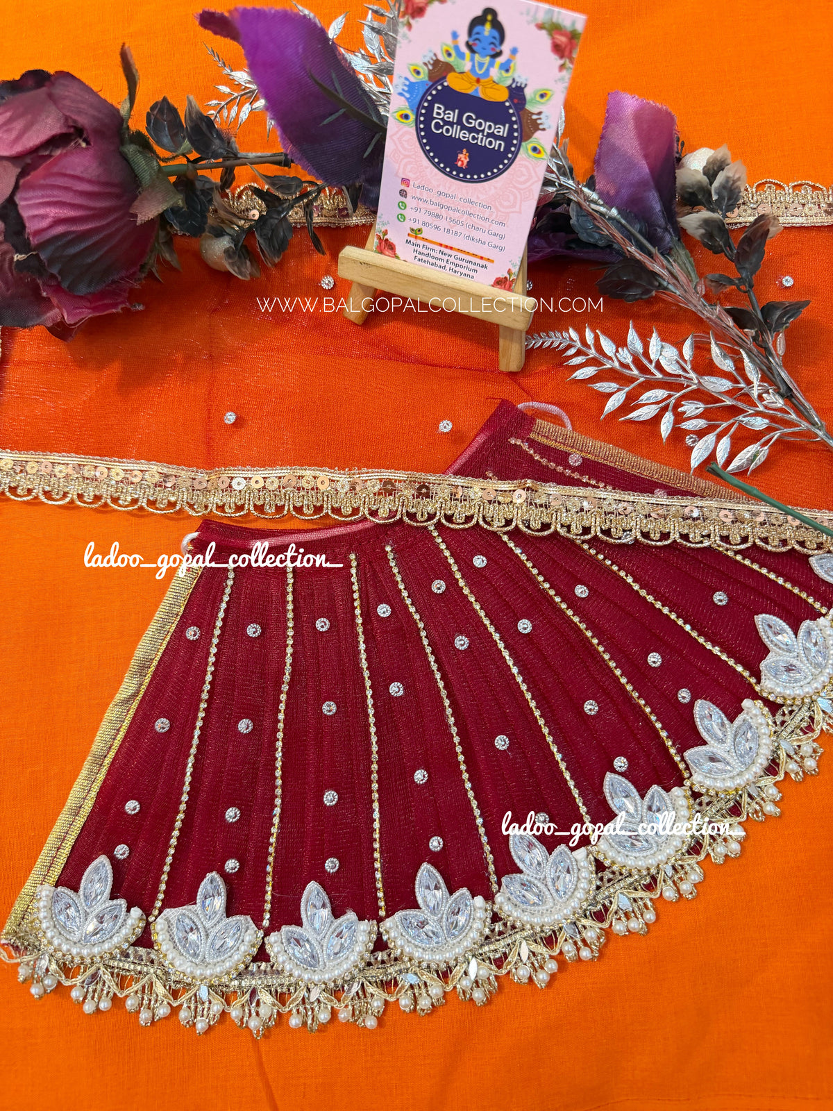 Red lehnga for mata rani