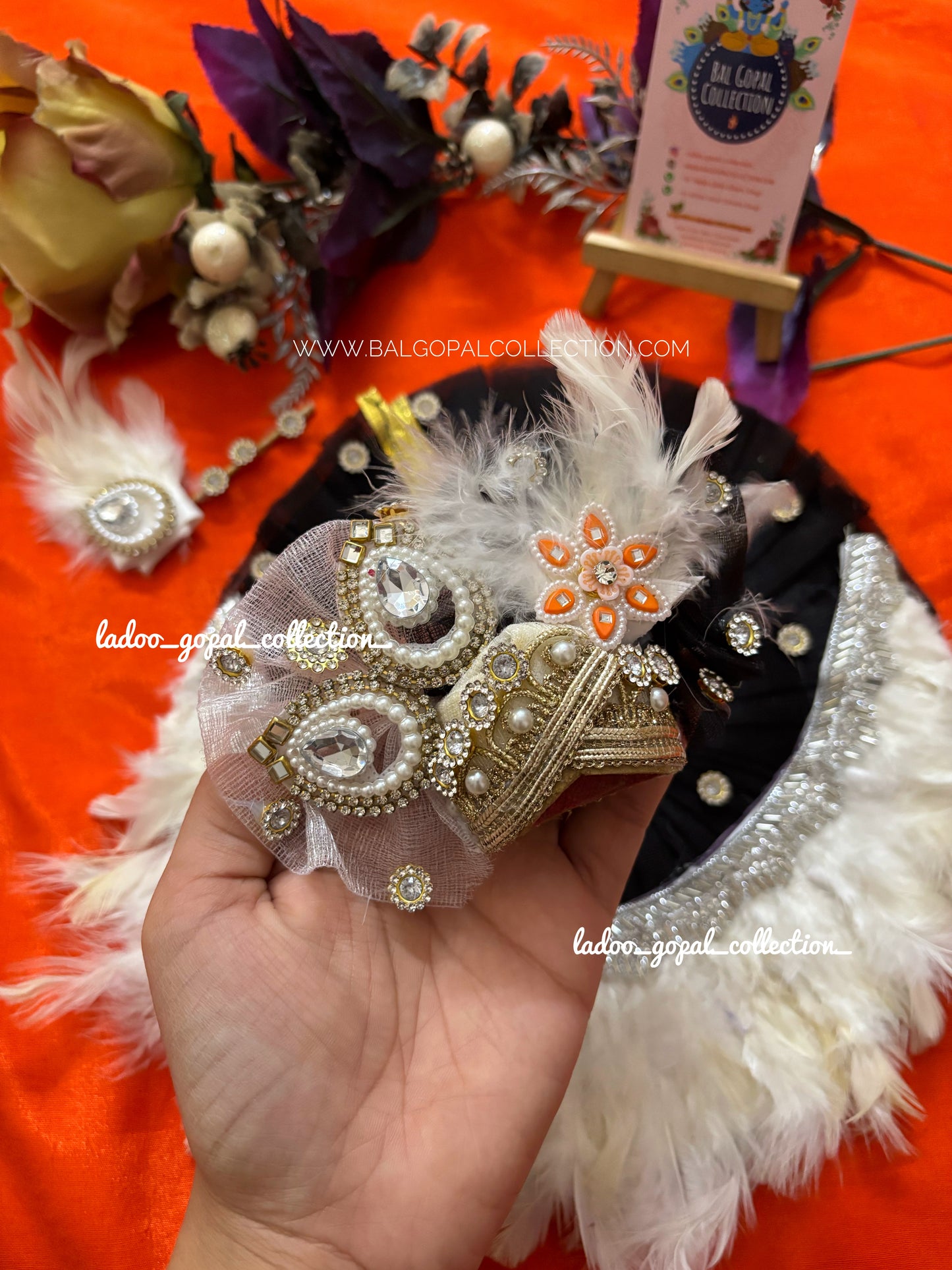 Black fur special poshak for laddu gopal