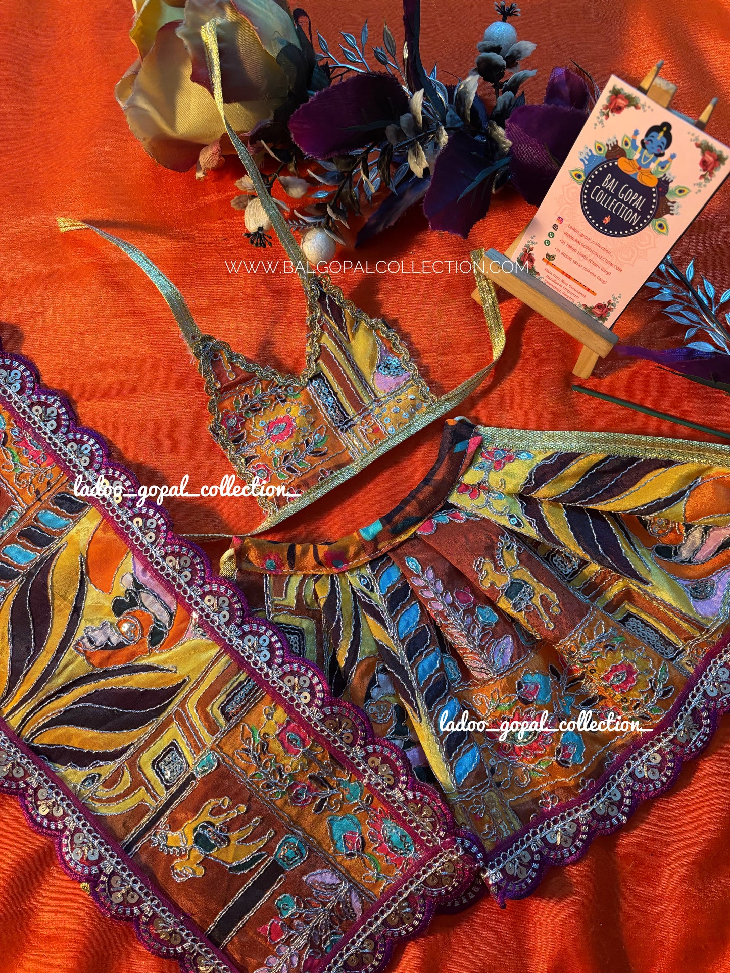 Heavy fabric lehnga for mata rani