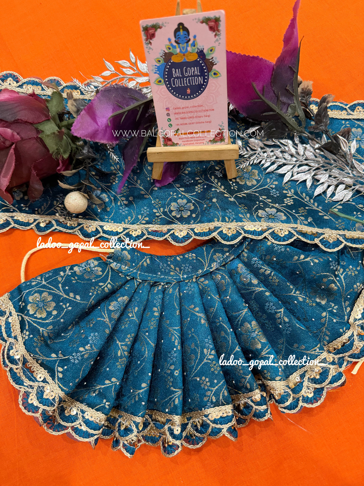 Premium blue lehnga for mata rani
