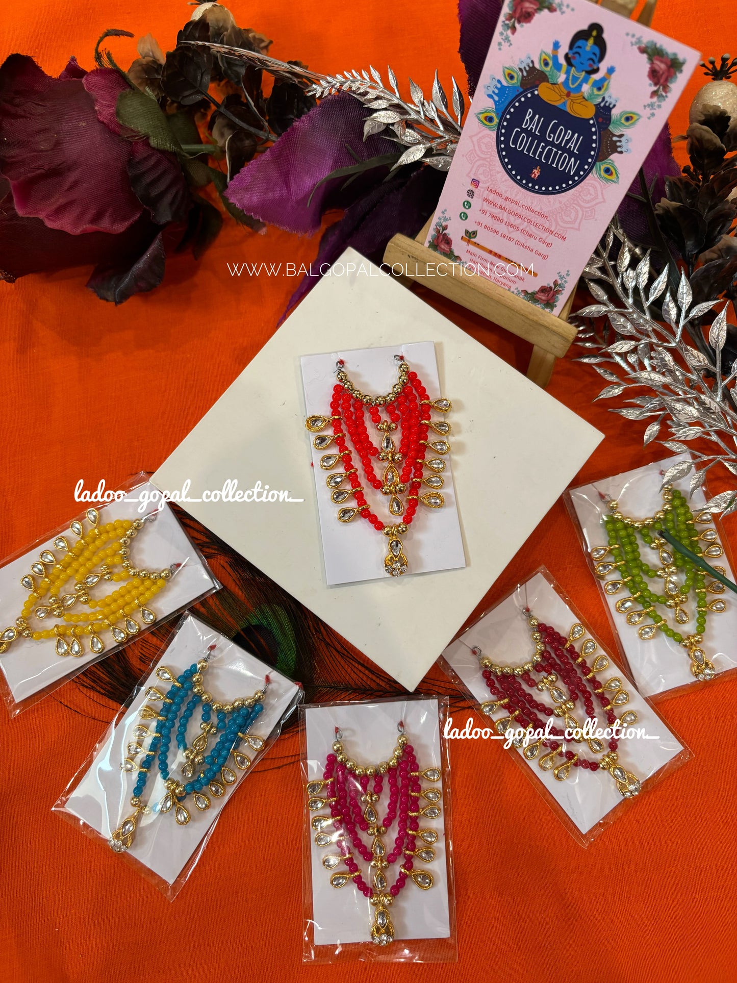 Rang kundan mala for laddu gopal size 3 to 6