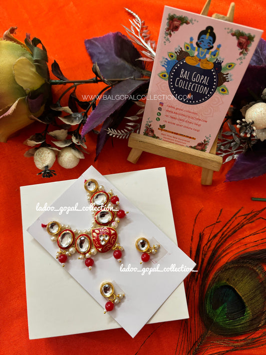 Heavy meenakari mala set for laddu gopal size 4-5-6