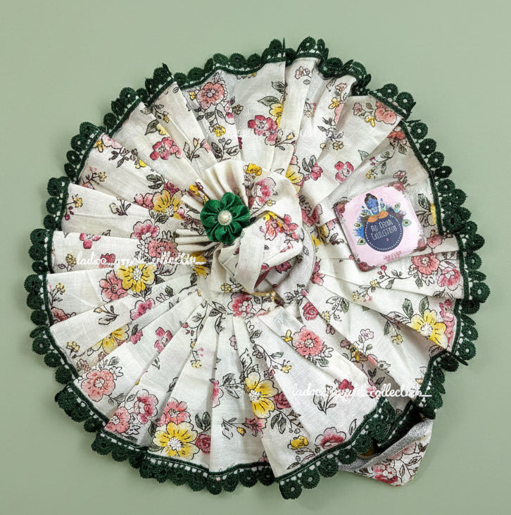 Pure cotton white poshak for laddu gopal
