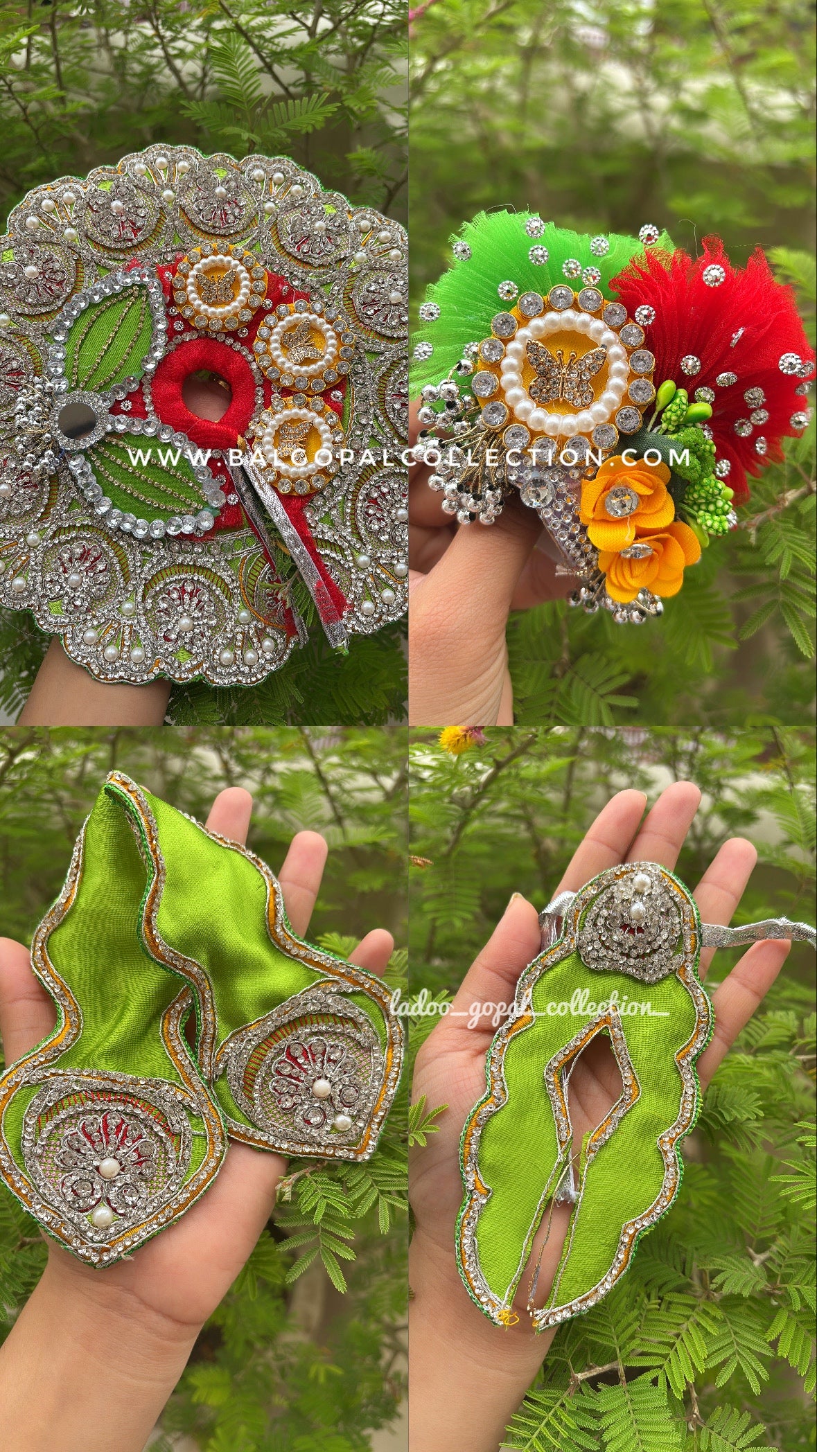 Heavy handwork poshak for laddu gopal size 6