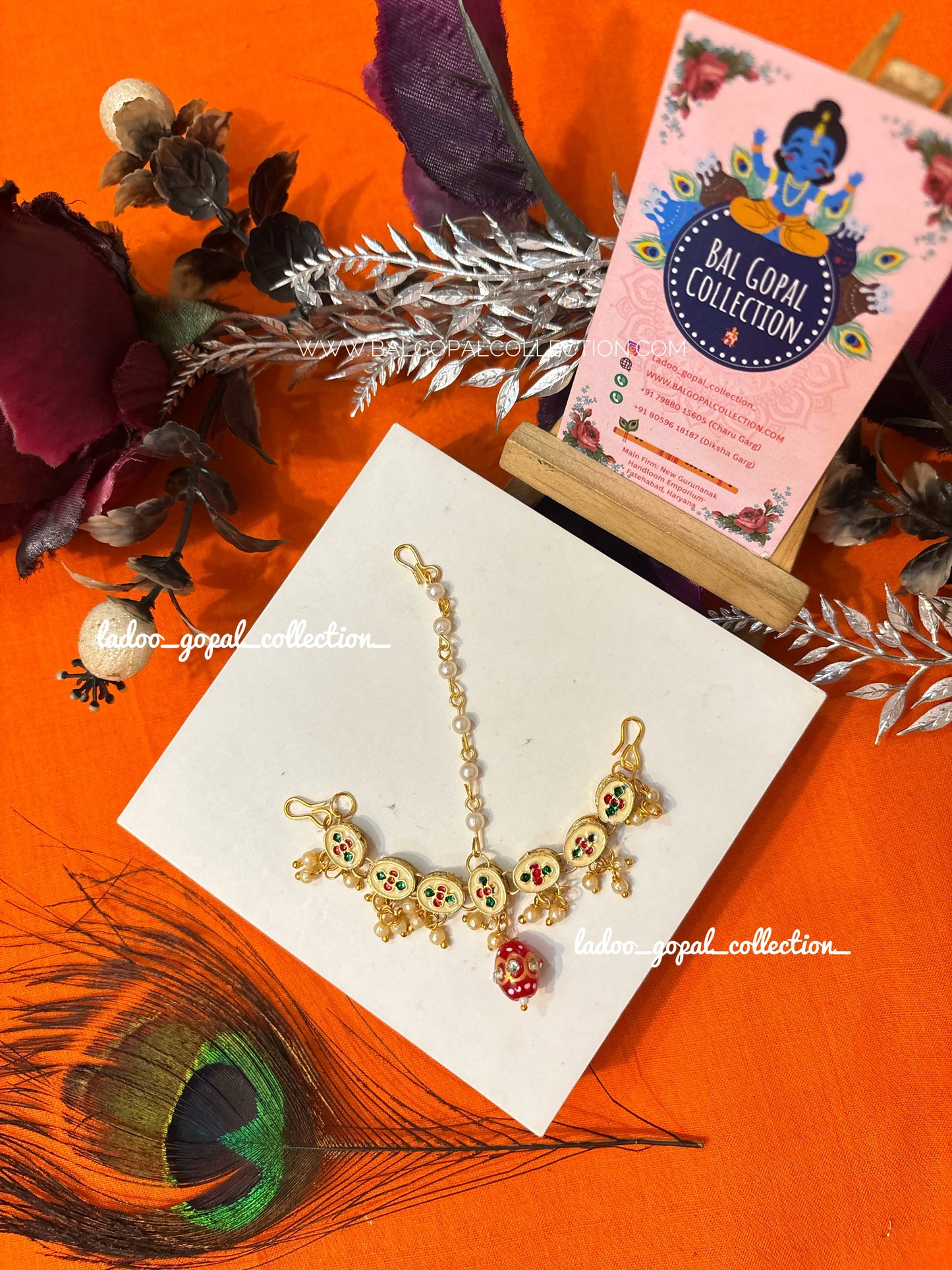 Meenakari mangtika for radha rani