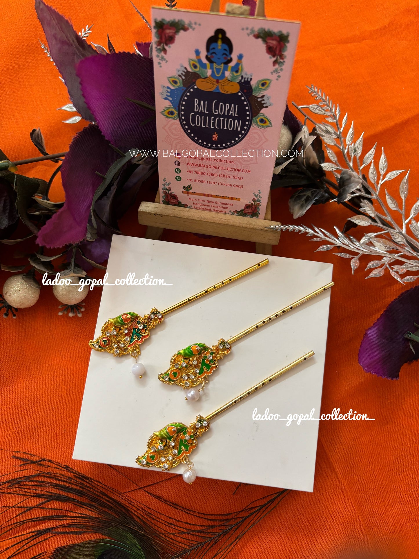 Heavy bansi for laddu gopal size 4-5