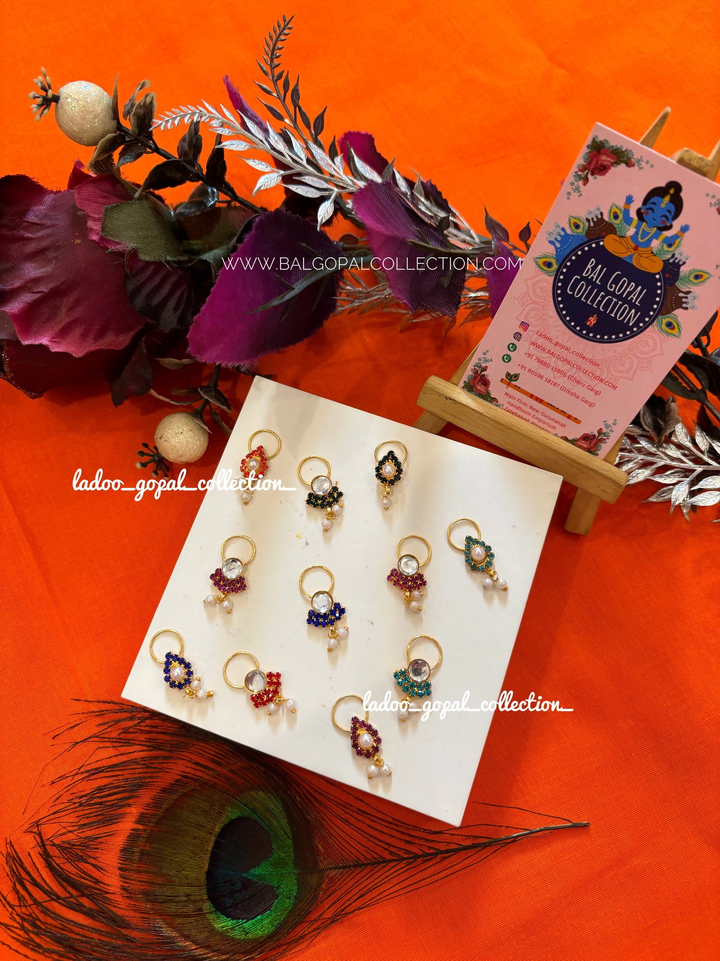 Nath for radha rani (2 pcs)