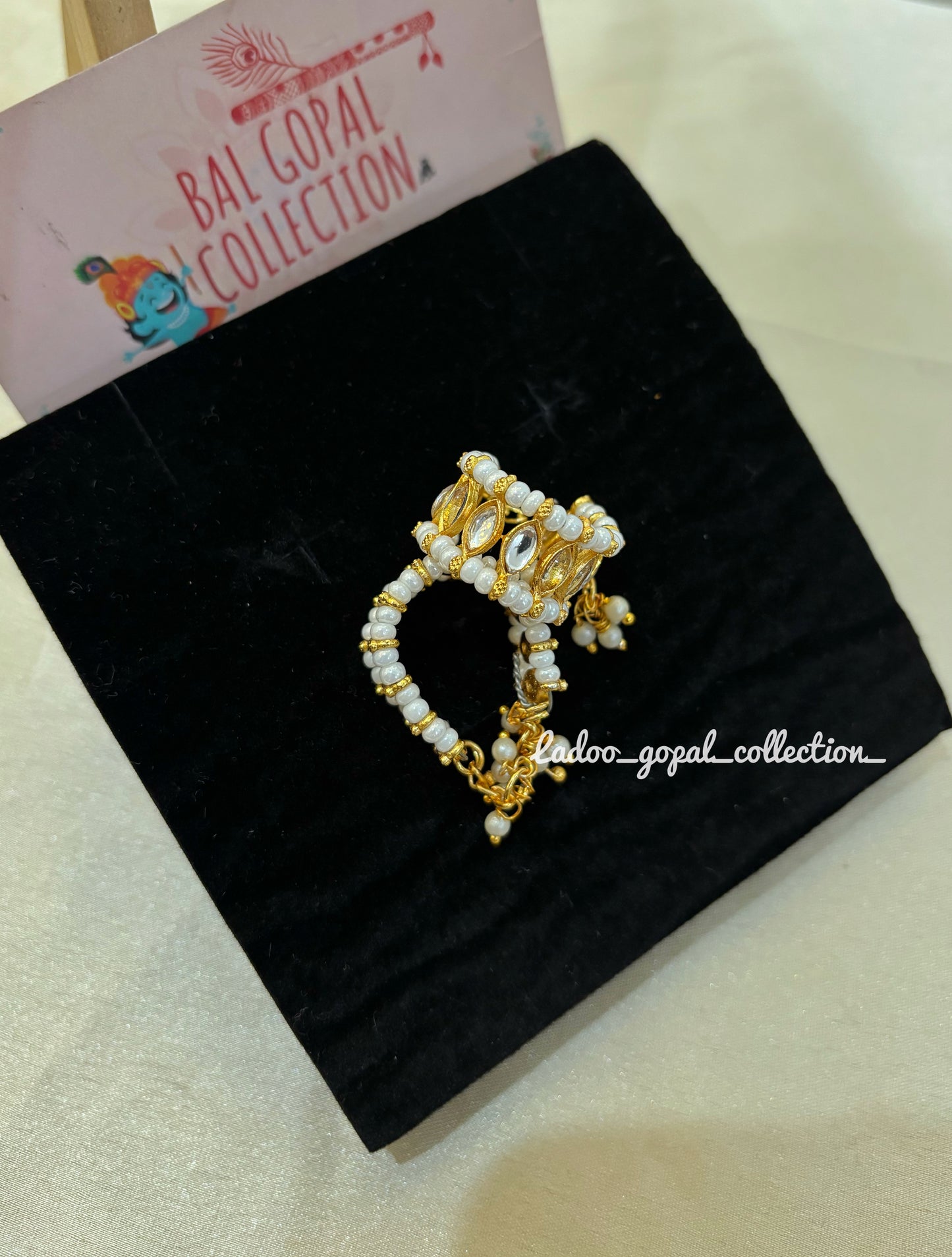 Heavy kundan bangles for laddu gopal