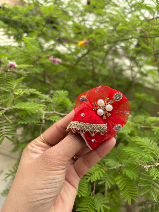 Red heavy poshak for laddu gopal